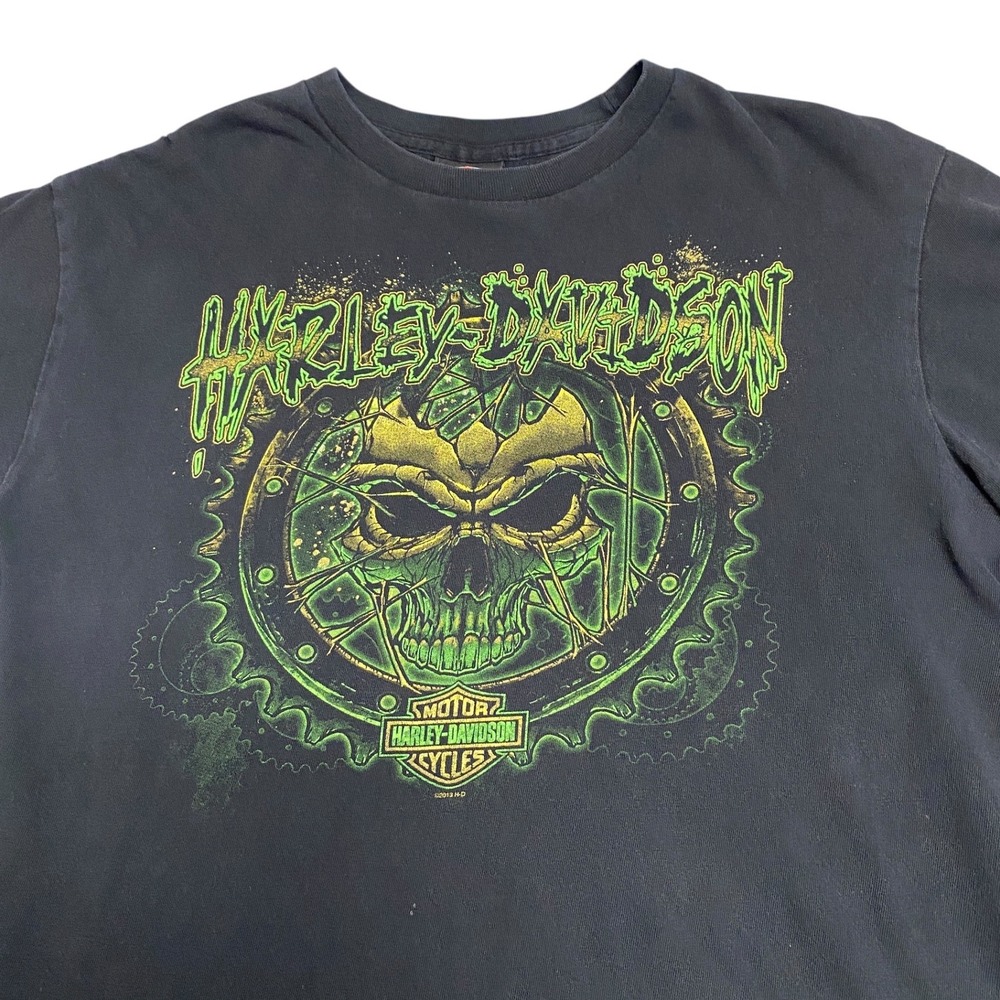 2010s Black Harley-Davidson Winnipeg Skull T-Shirt